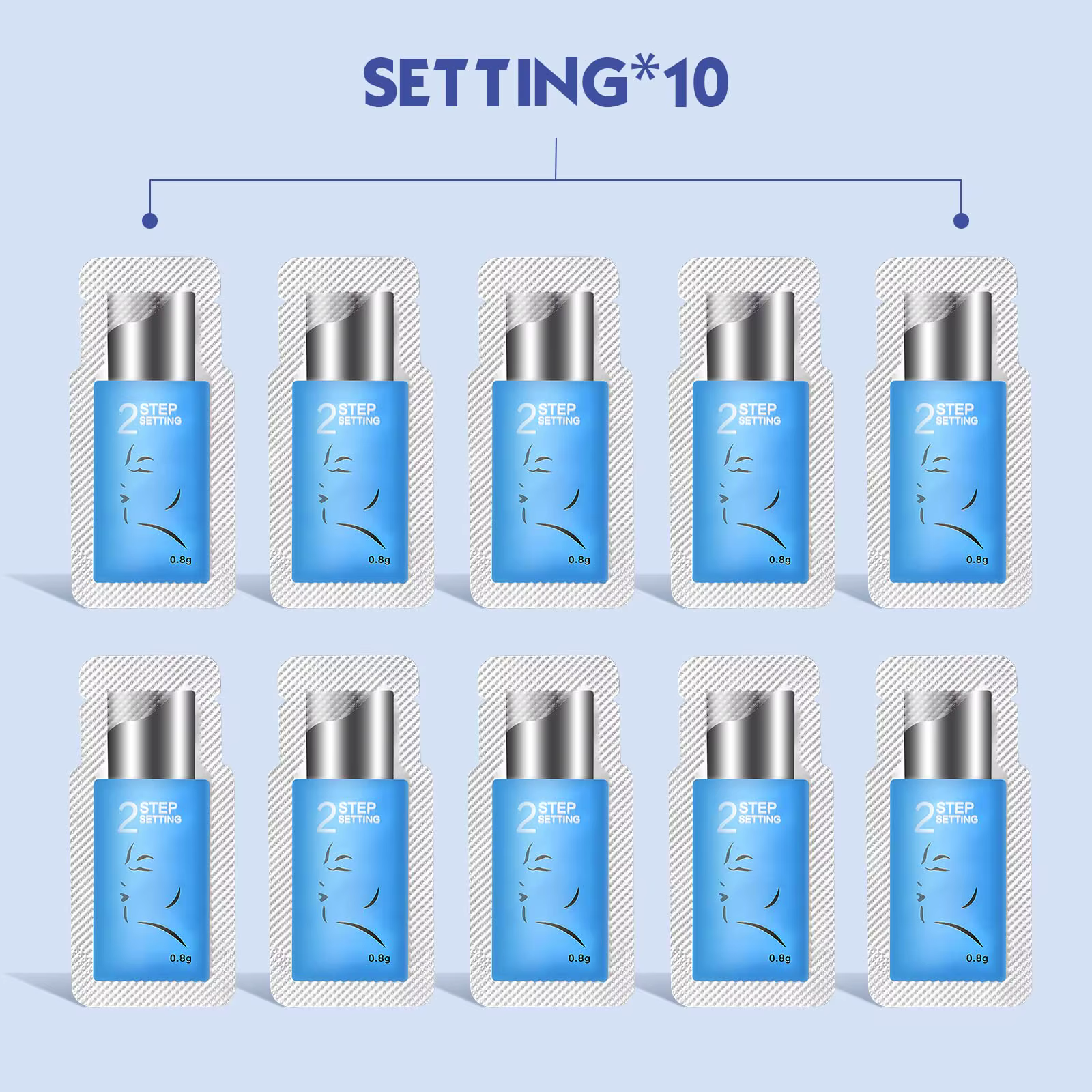 Libeauty 10/20/30 pièces 0.8 g/sac Sachet Kit de levage de cils Lotion de permanente