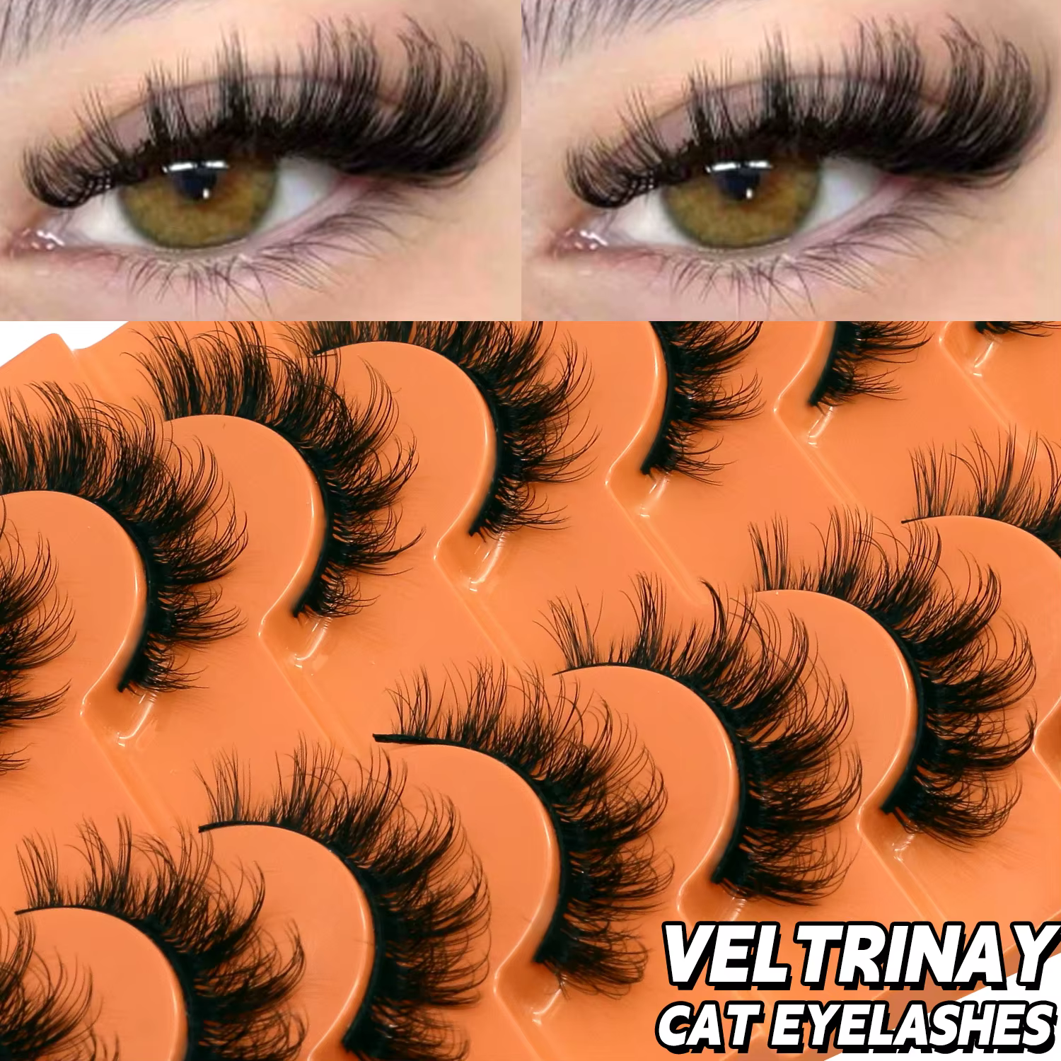 VELTRINAY cils oeil de chat Faux