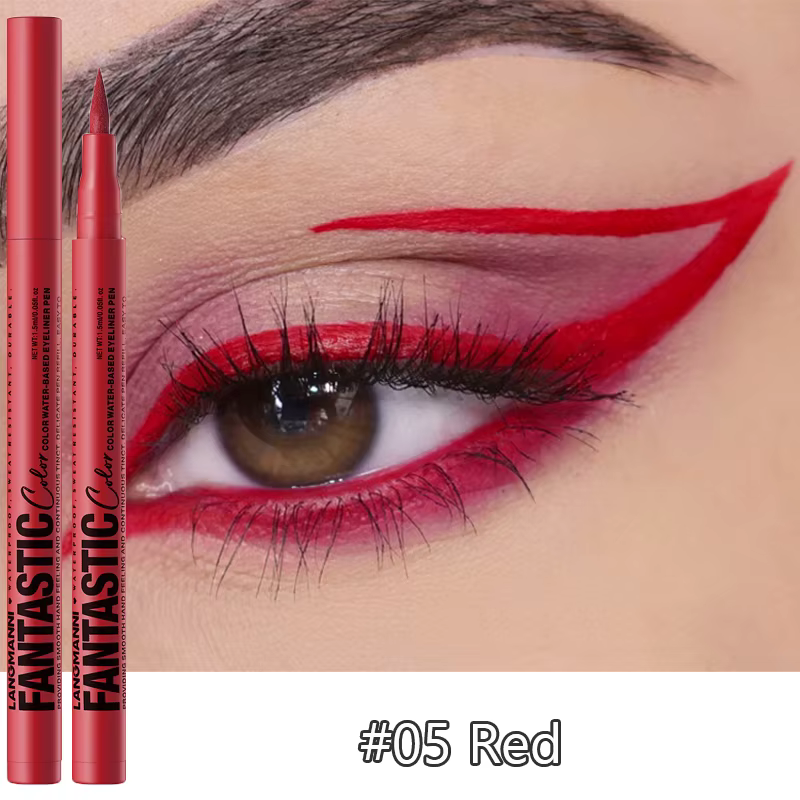 Eyeliner liquide mat violet foncé rouge