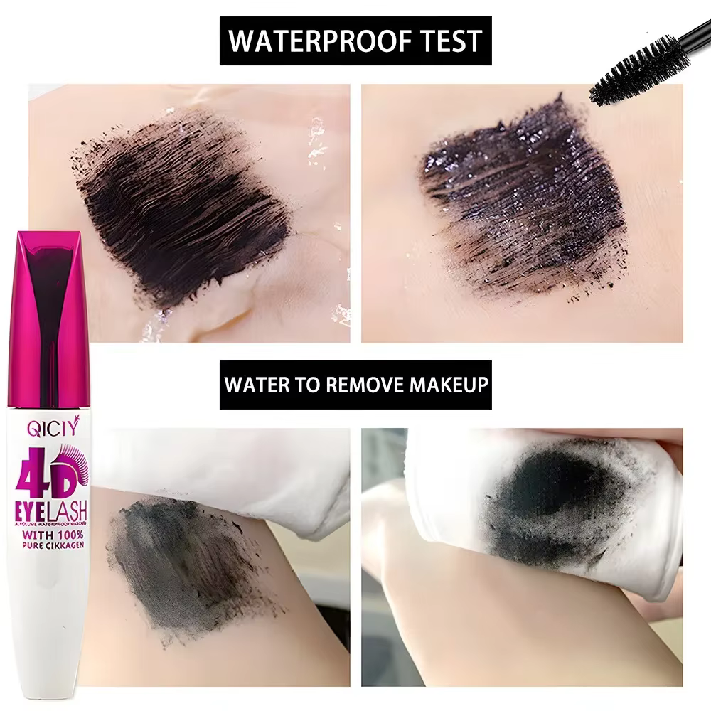 Mascara 4D noir résistant à l'eau