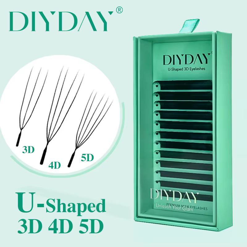 DIYDAY Extension de cils 3D 4D 5D 6D en forme de U nouveau Style