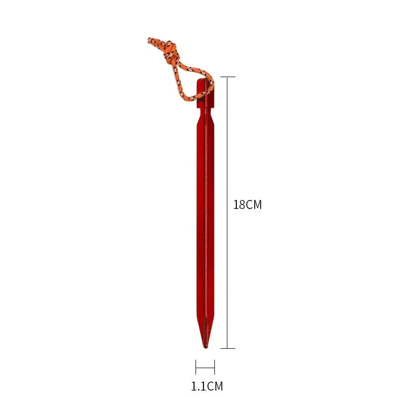 Tente en alliage d'aluminium de 18cm, 10 pièces/lot, piquets robustes pour voyage en plein air, accessoires de Camping, bâche, clous ultralégers, cheville au sol