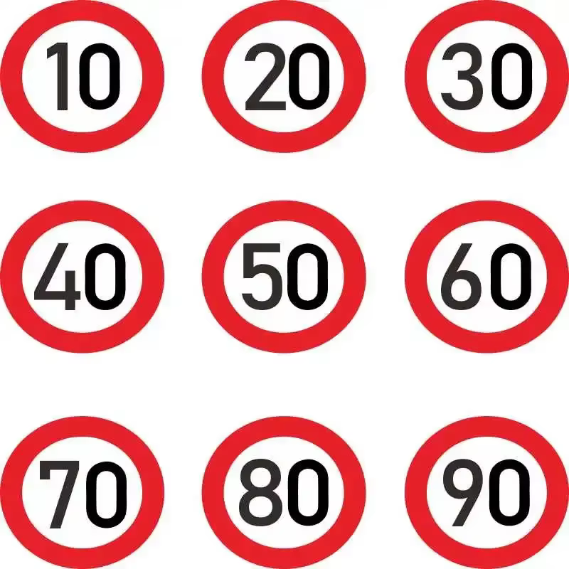 Autocollant de voiture tendance pour diverses décorations de voiture, limite de vitesse 10, 20, 30, 40, 50, 60, 70, 80, 90, haute qualité