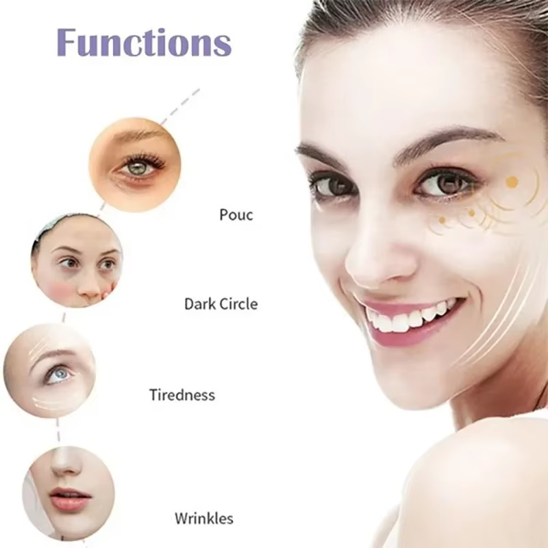 Masseur oculaire électrique revitalisant - Outil de beauté à micro-vibration | Réduit les cernes