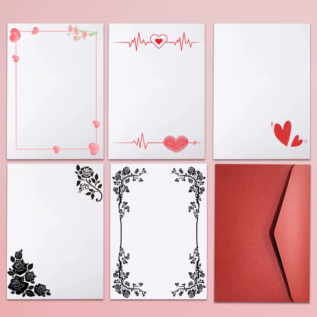 Lettre d'enveloppes personnalisées DIY, personnalisation de la lettre de la Saint-Valentin, lettres de bénédiction d'amis, impression de documents d'entreprise, courrier une lettre