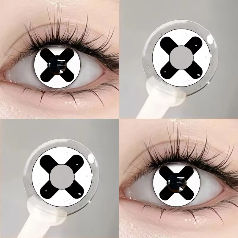 MILL CREEK 1 Paire de Lentilles de Contact Colorées Blanches pour Halloween