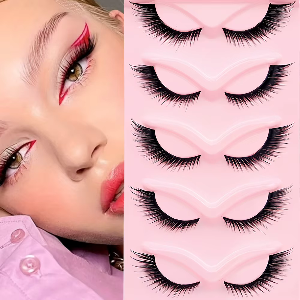 5 paires de cils en forme de renard