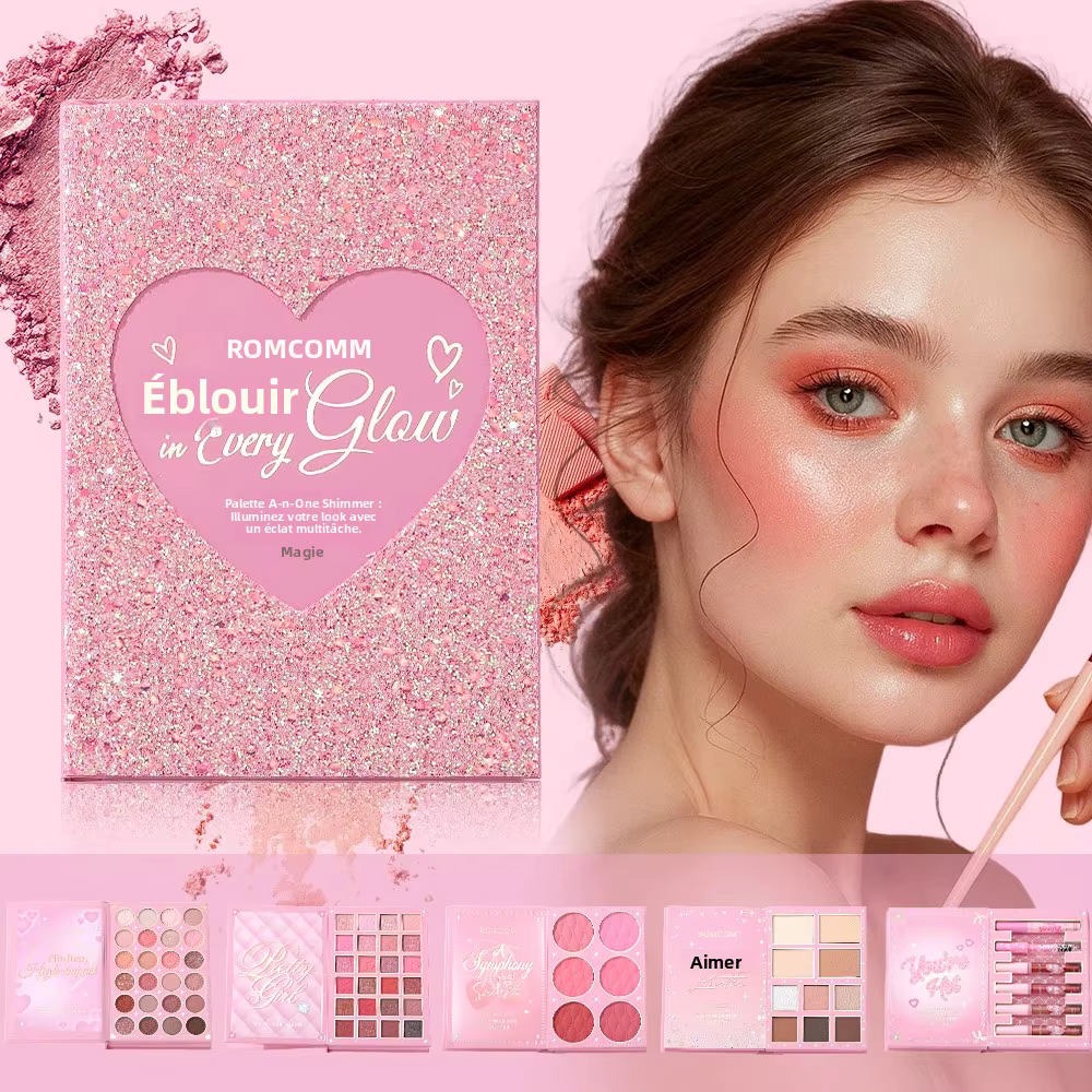 Livre magique de maquillage tout-en-un de 5 pages : kit complet avec fard à paupières multi-ombrage