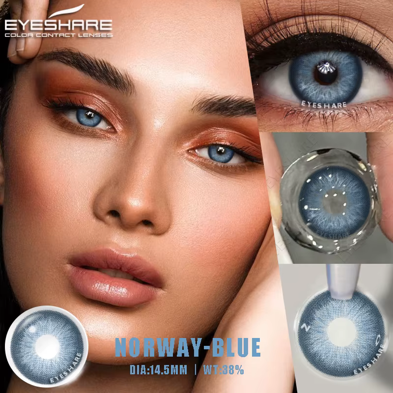 EYESHARE 1 paire de lentilles de contact colorées pour les yeux