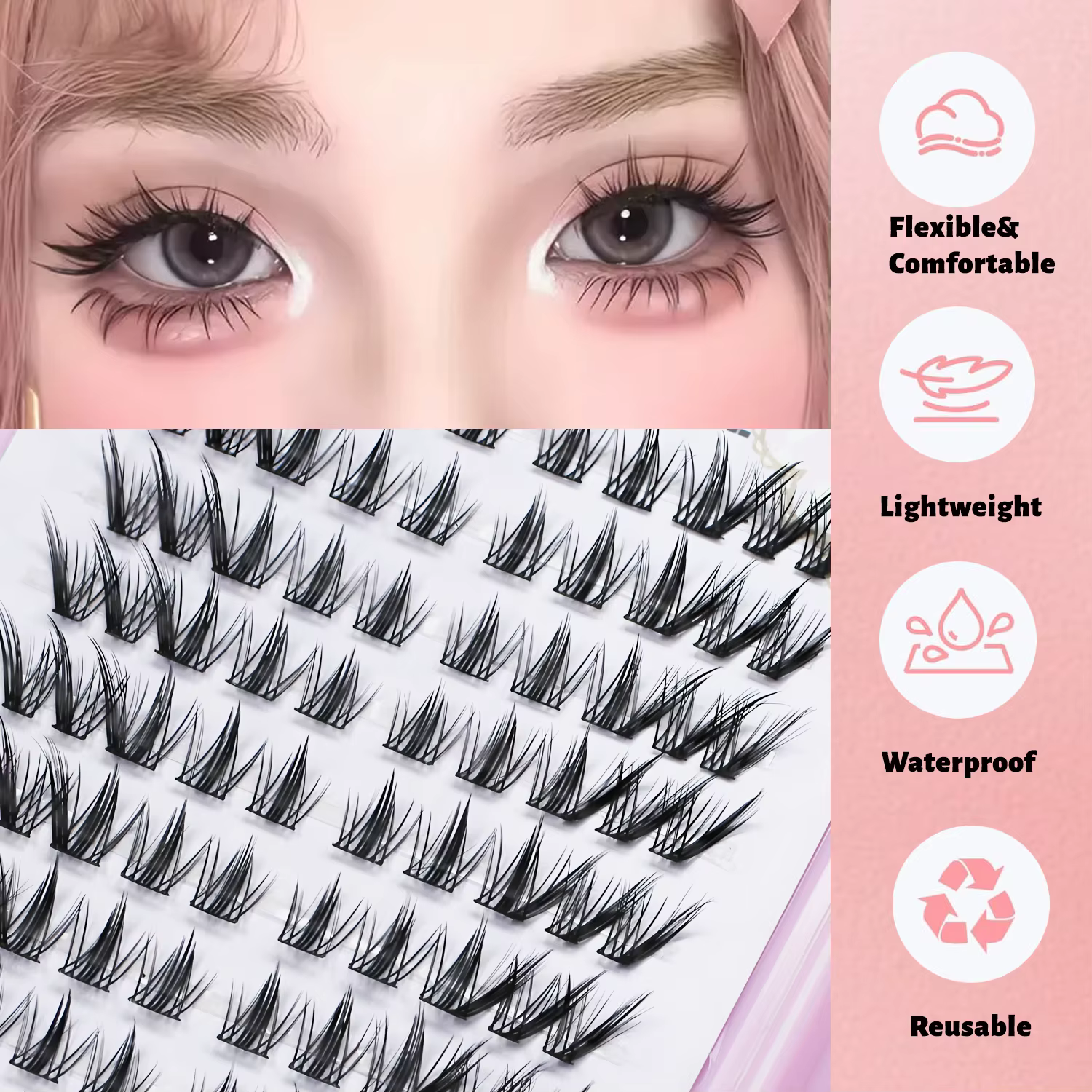 240 pièces de faux cils