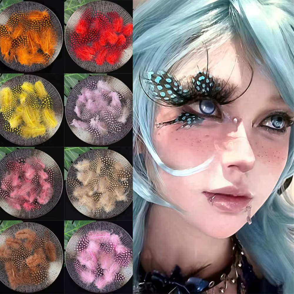 50 faux cils multicolores DIY