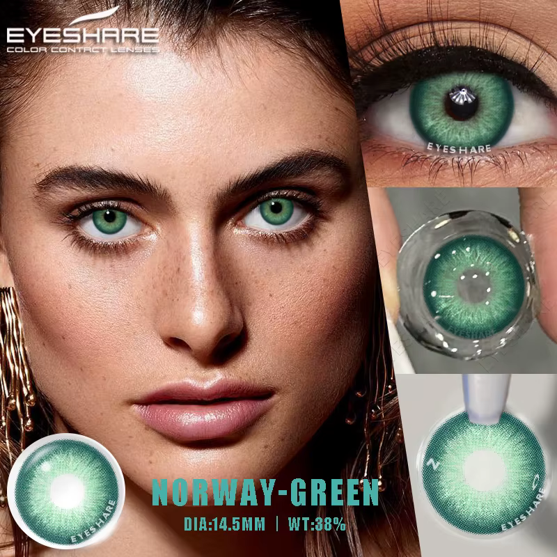 EYESHARE 1 paire de lentilles de contact colorées pour les yeux