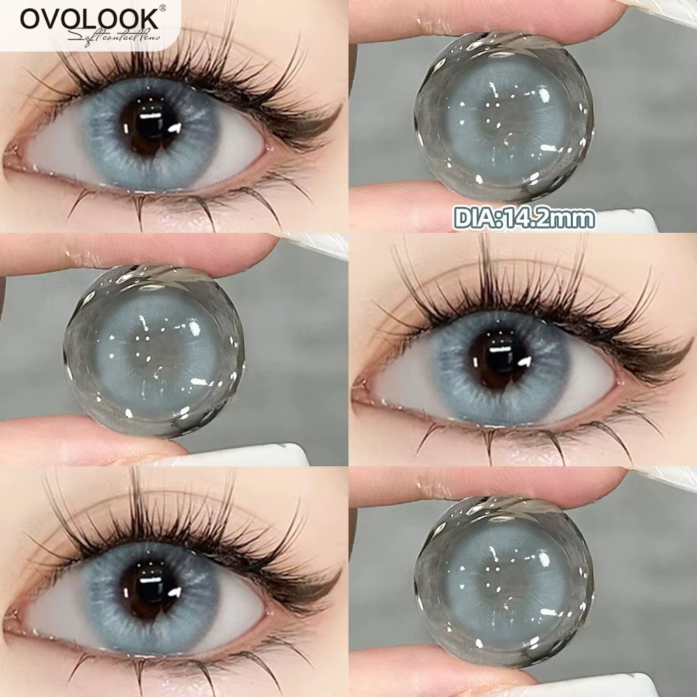 2pcs lentilles bleues naturelles prescription