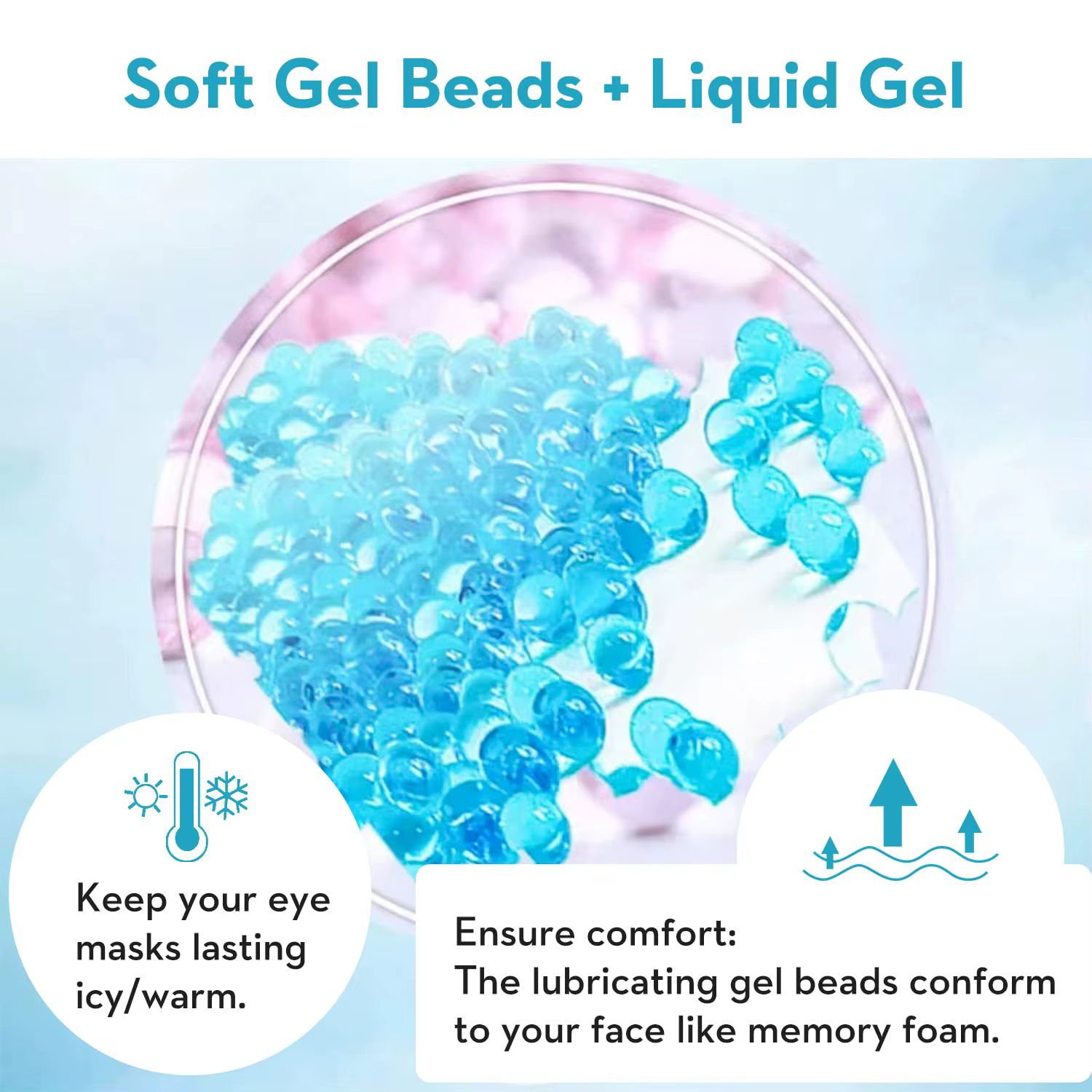 Masque rafraîchissant pour les yeux en gel réutilisable