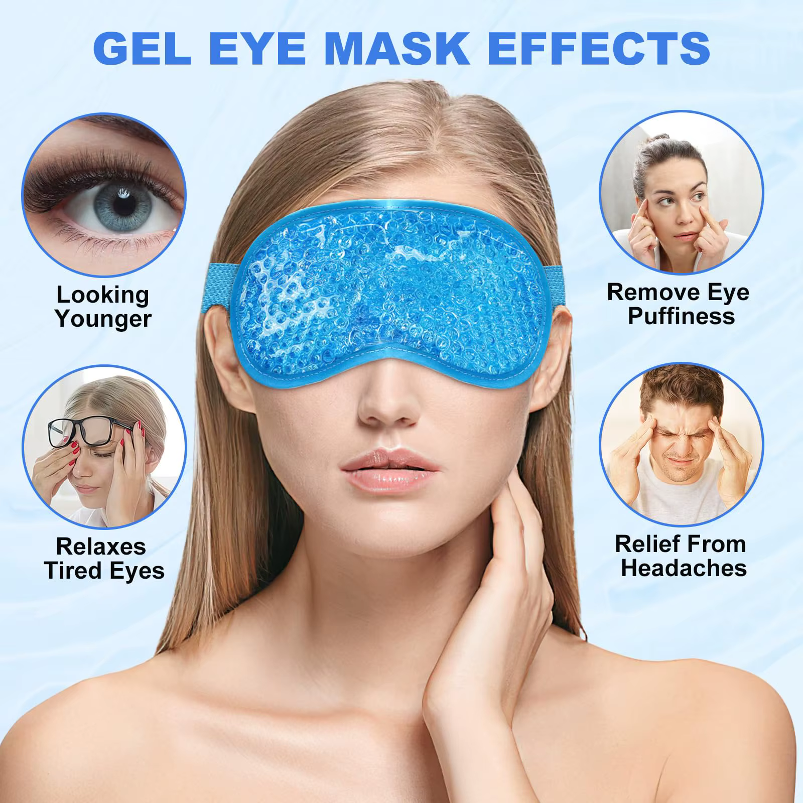 Masque rafraîchissant pour les yeux gonflés