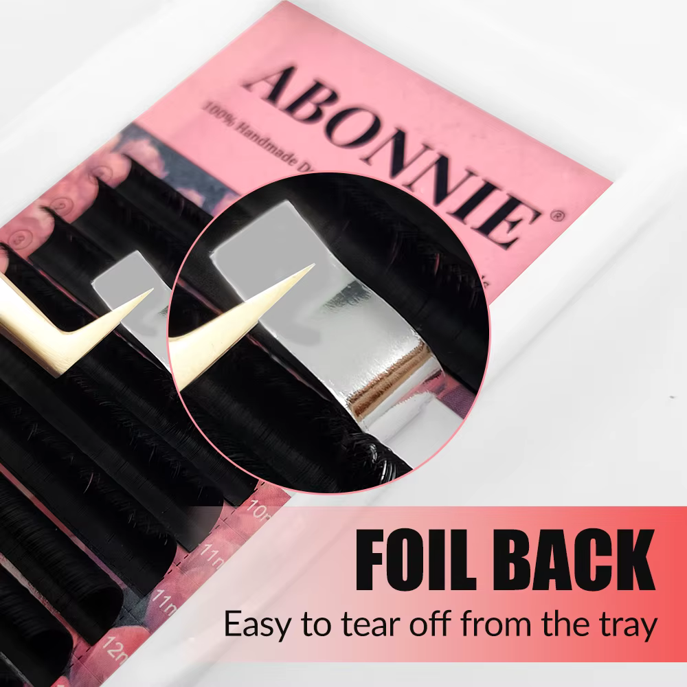 ABONNIE noir mat facile ventilateur cils cachemire floraison Extensions