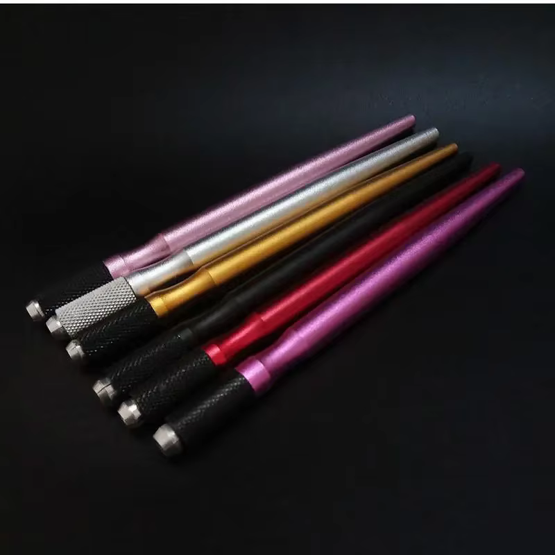 Stylo de tatouage manuel en alliage d'aluminium pour sourcils