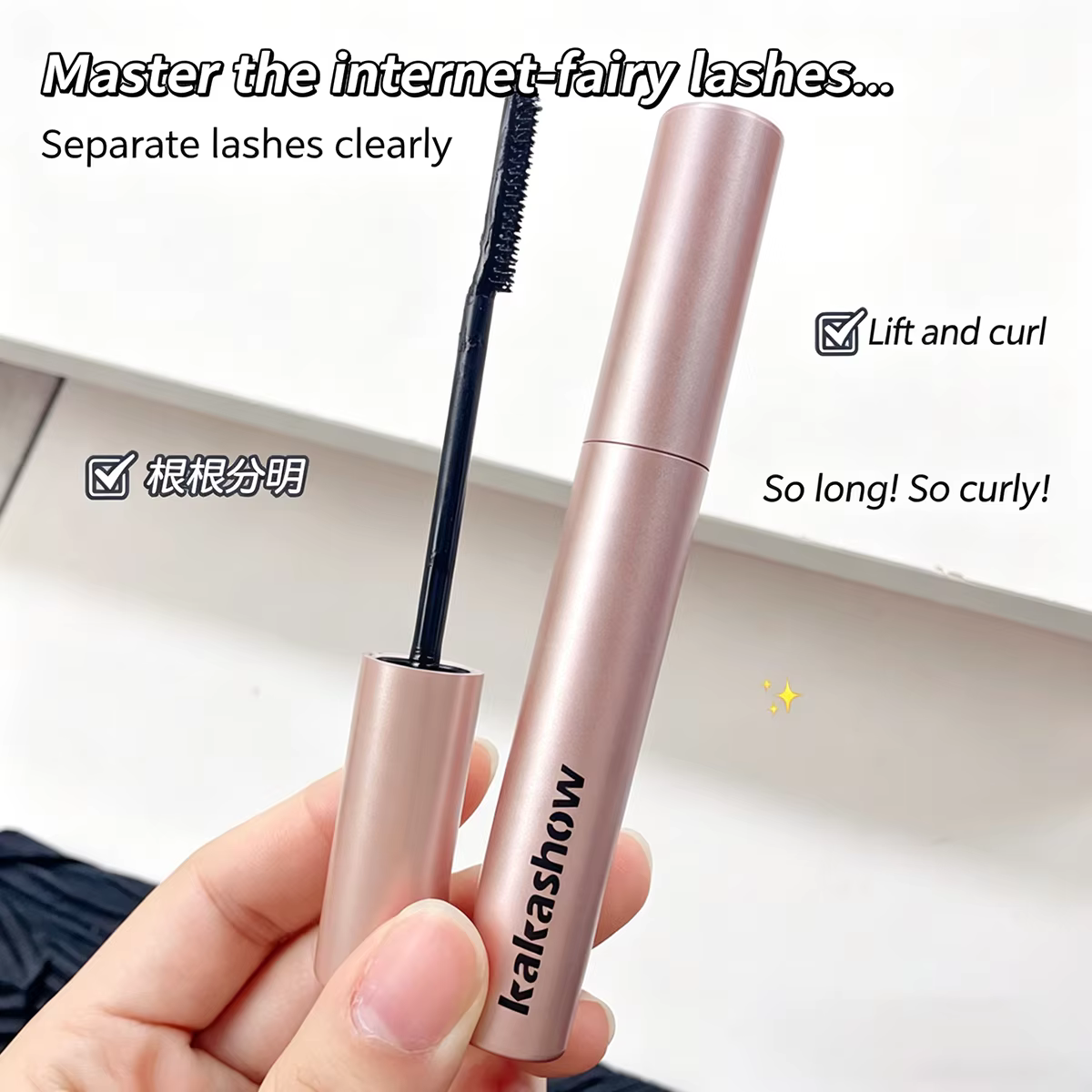 Mascara recourbant longue tenue