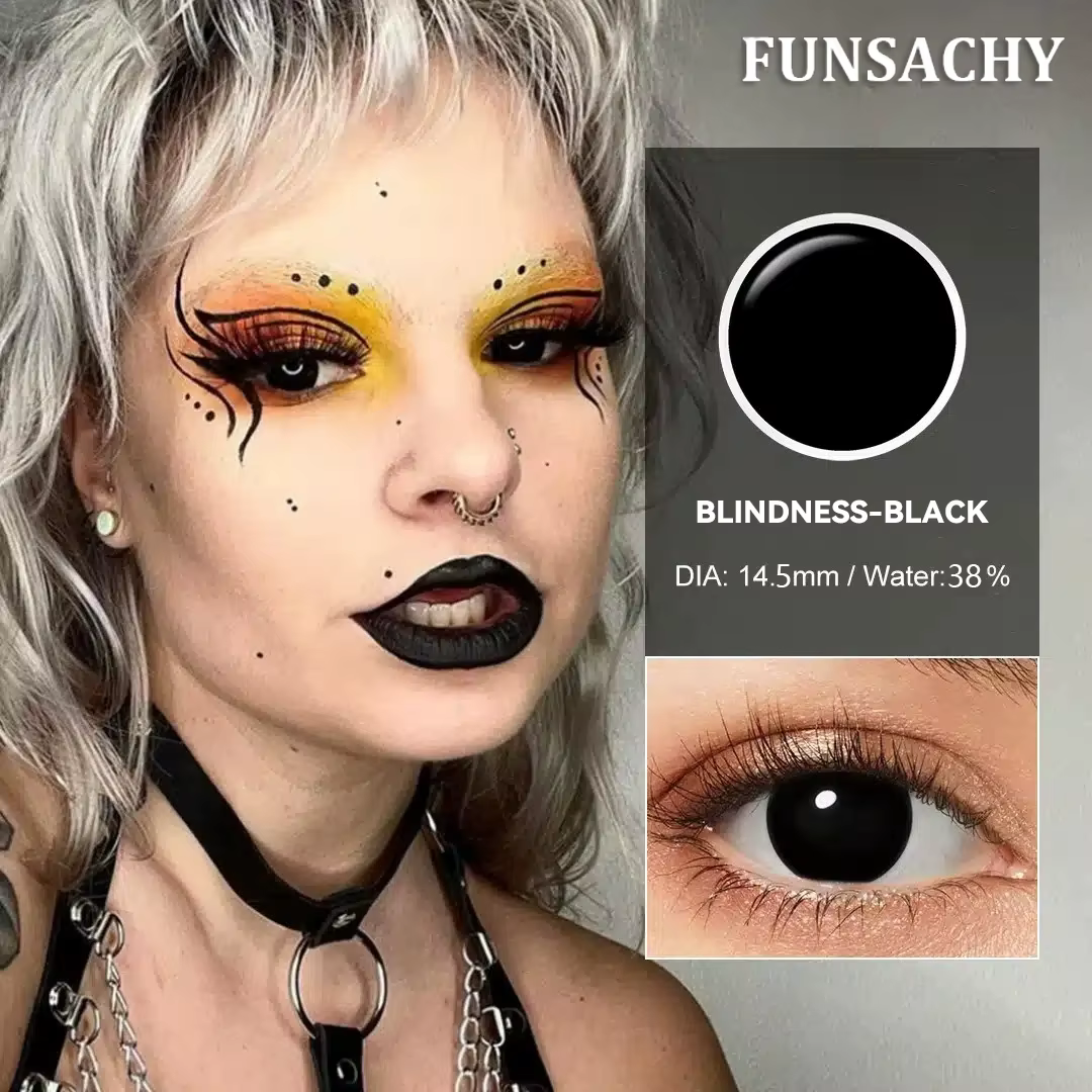 FUNSACHY Cosplay lentilles de Contact blanches pour les yeux lentille de jeu de rôle Anime Halloween