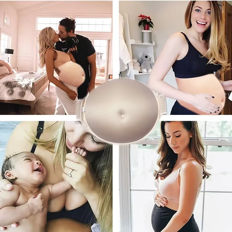 Ventre artificiel pour bébé, fausse grossesse, bosse en éponge, Style enceinte, respirant, léger pour hommes et femmes