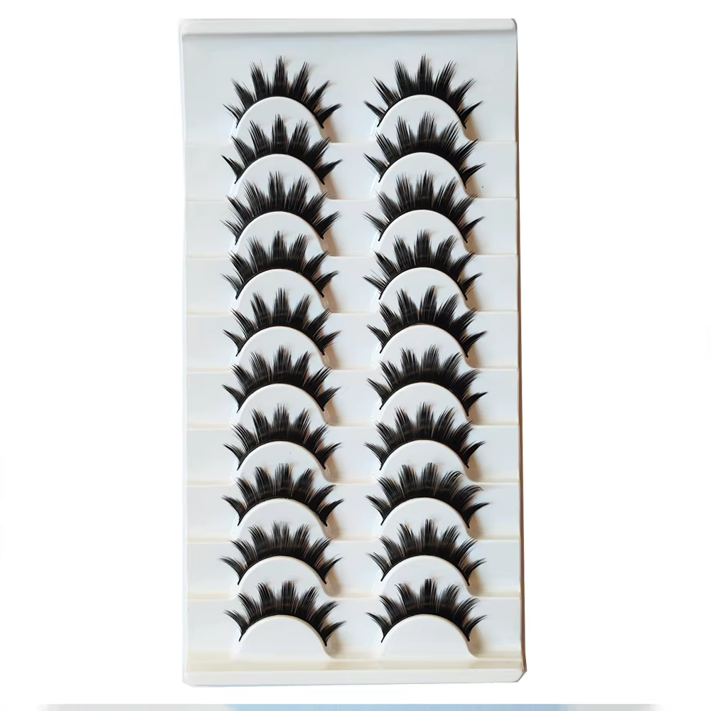 Faux cils de vison longs faits à la main