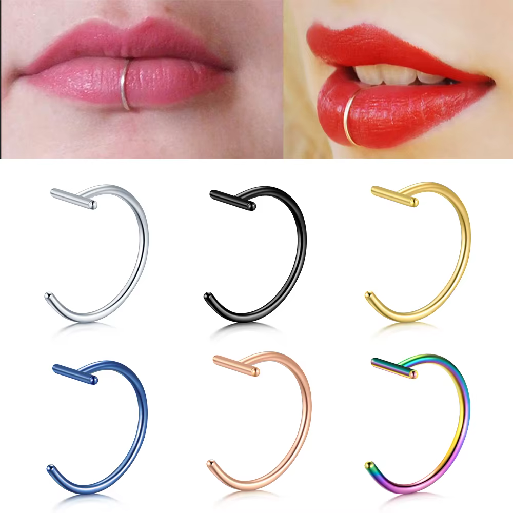 Faux Piercing pour le Corps, Anneau de Narine Antarctique, réinitialisation de Septum sur la Bouche, 1 Pièce
