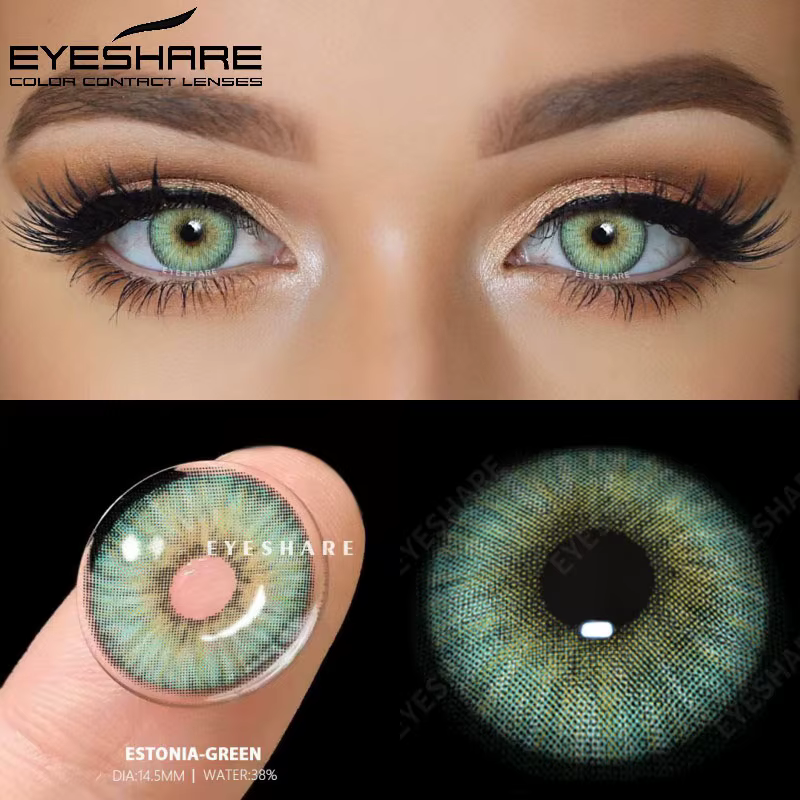 EYESHARE 1 paire de lentilles de Contact de couleur pour les yeux lentilles pour les yeux naturelles lentilles pour les yeux bleus lentilles marron élèves gris Contacts verts annuels