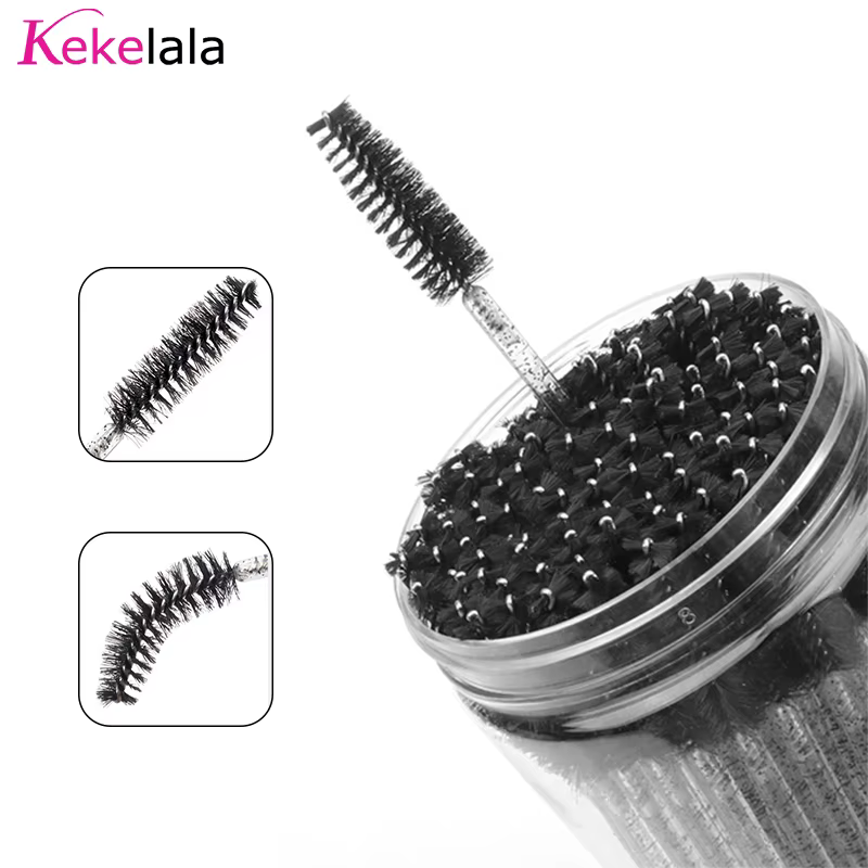 Brosses d'extension de cils avec récipient