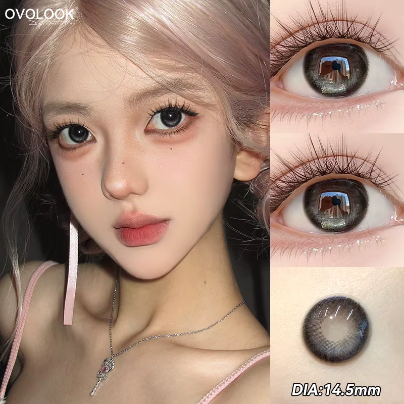 2pcs/paire lentilles de Contact colorées populaires pour les yeux couleur naturelle élèves