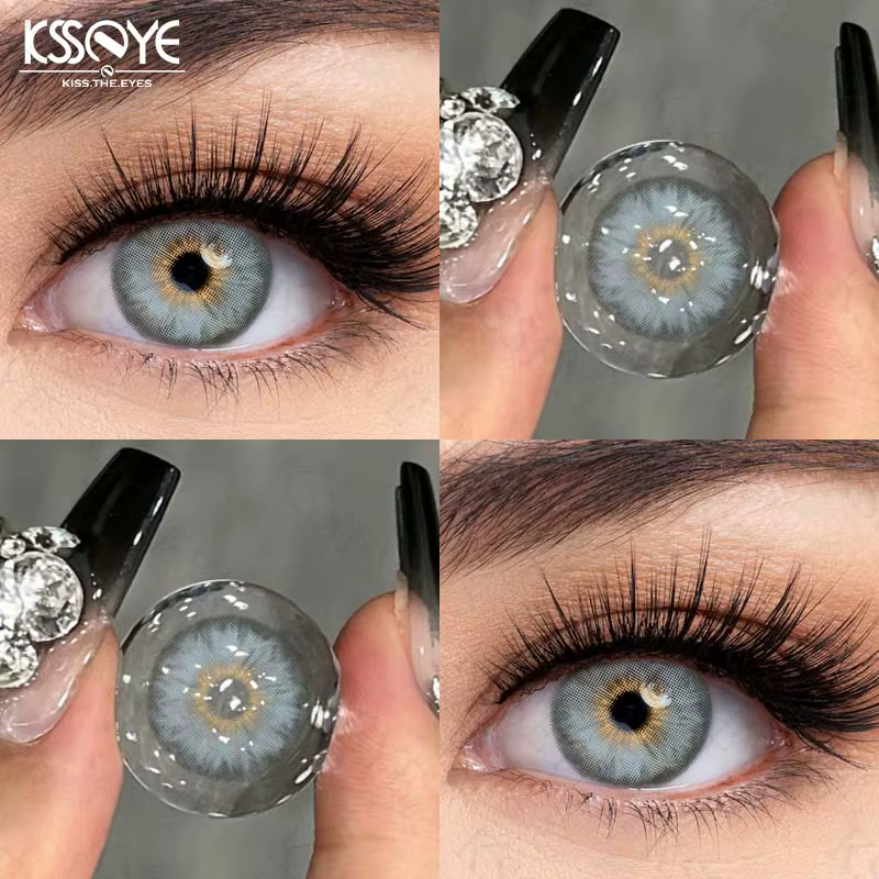 KSSEYE 1 paire de lentilles de Contact de couleur naturelle de mode pour les yeux élèves bruns