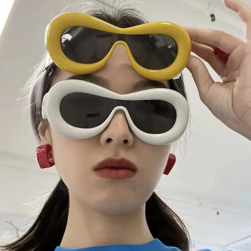 Lunettes de soleil ovales pour hommes et femmes, design de marque rétro, lunettes de document Candy, lunettes de soleil pour femmes, nouvelle mode, 2024