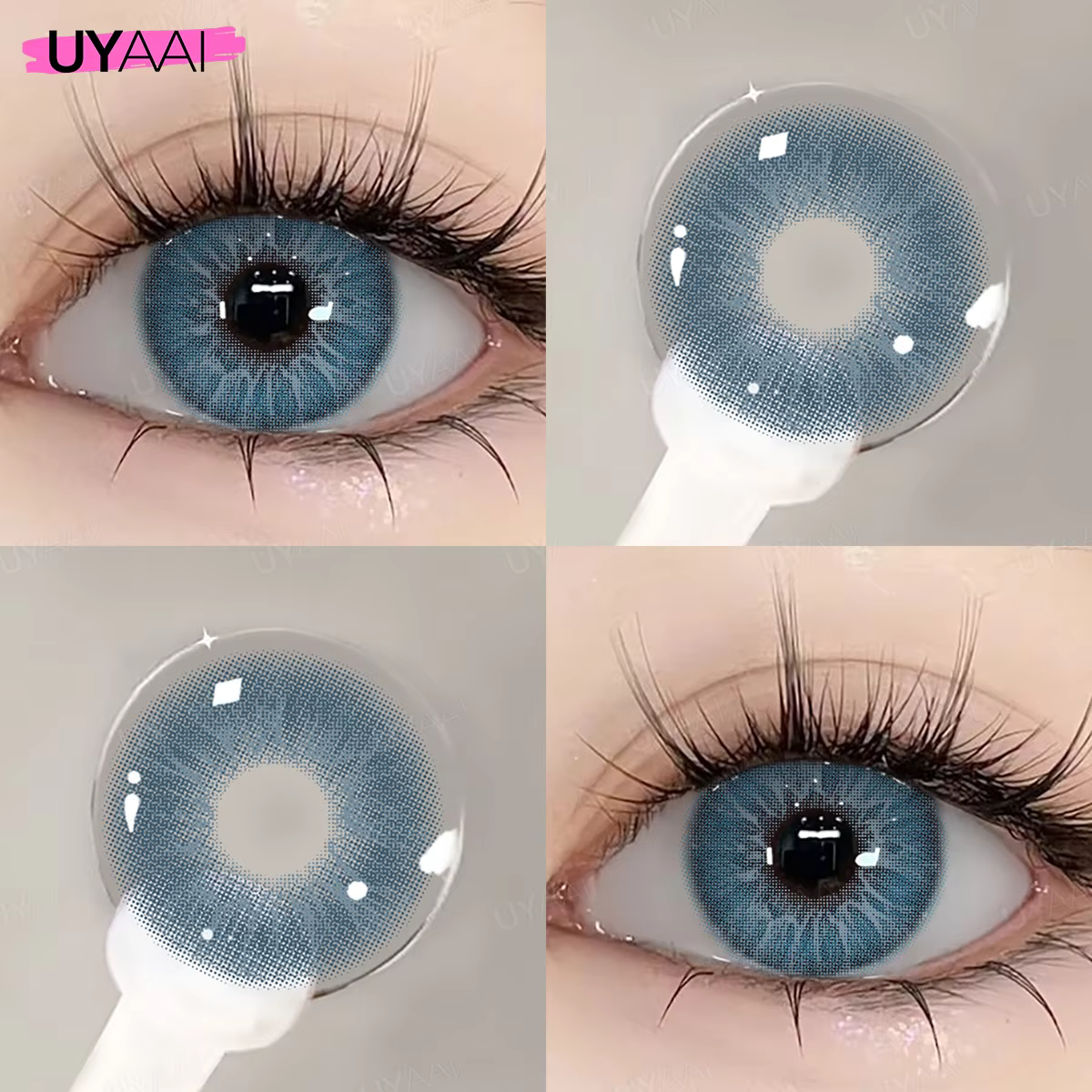 UYAAI Cosplay lentilles de Contact cosmétiques colorés élèves Hallowen Contacts beauté femmes maquillage lentille bleue