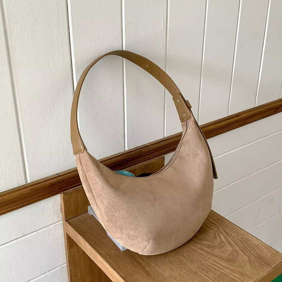Faux daim femmes sacs axilaires marque design dames sac à main femme hobos épaule sac à bandoulière hiver nouvelles dames fourre-tout bolsa