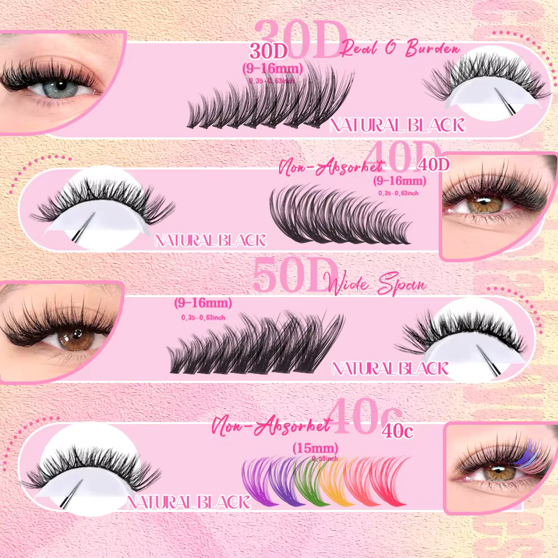 120/240/392/600 faux cils pour débutants