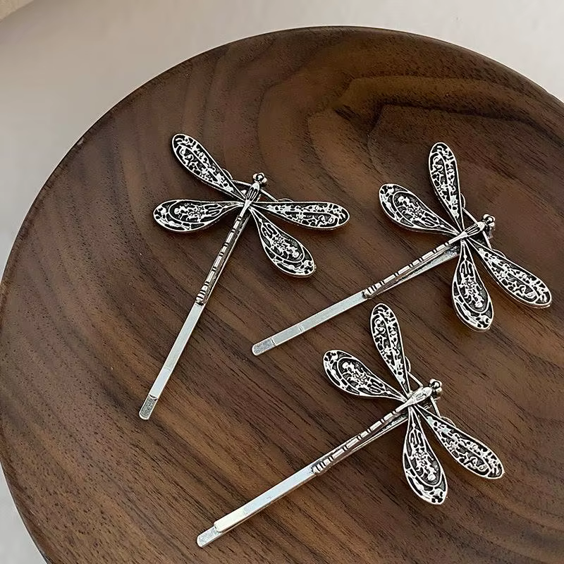 Barrettes à cheveux Dragonfly au design vintage pour femmes et filles