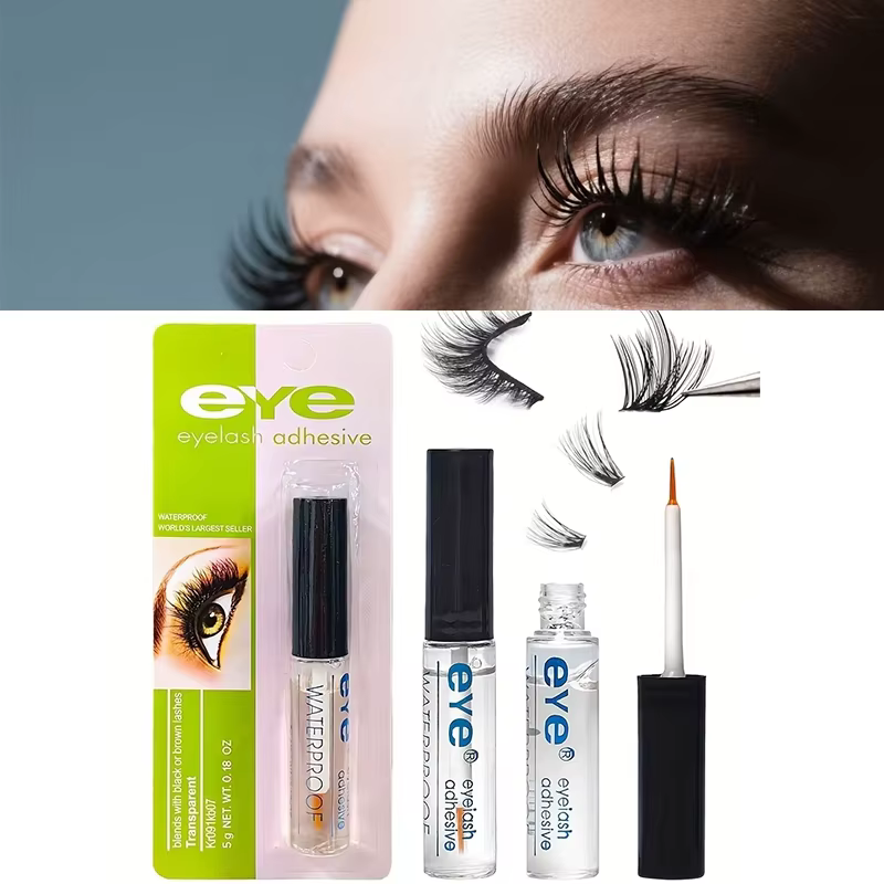 Colle pour cils imperméable transparente sans latex auto-adhésive pour faux