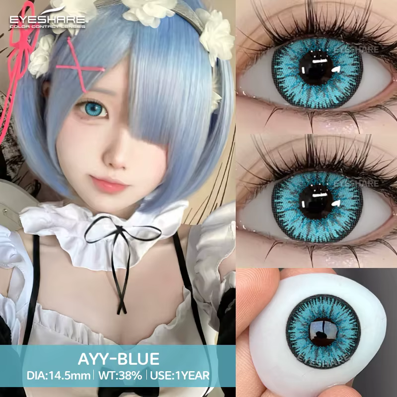 EYESHARE 1 paire de lentilles de Contact de couleur pour les yeux Anime Cosplay