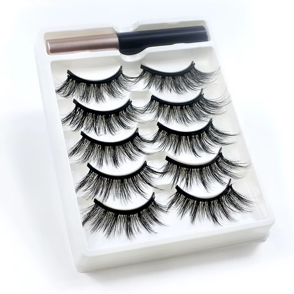REDSIREN 5 paires de cils magnétiques avec Eyeliner