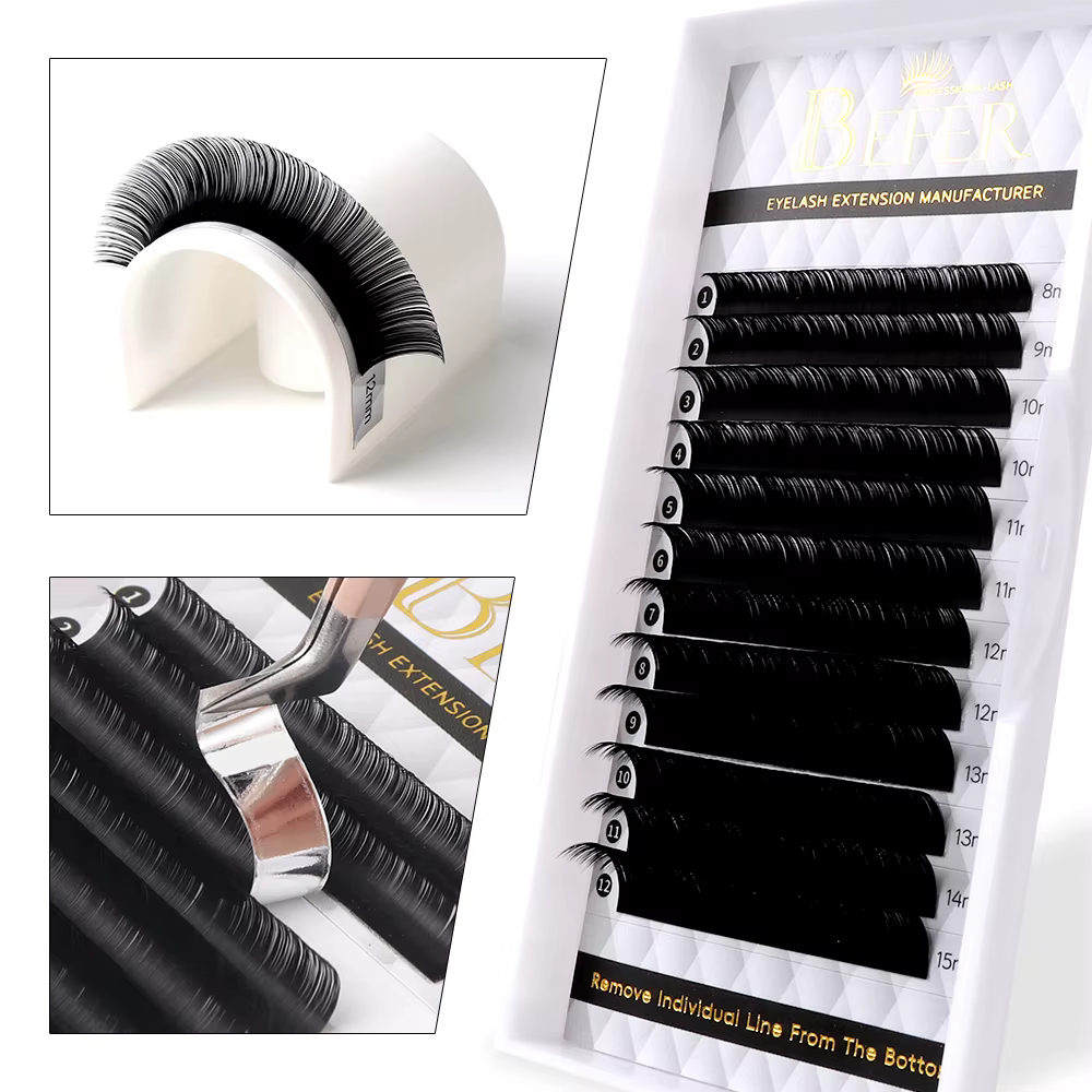 Extension de cils de production de faux cils OEM avec logo privé personnalisé