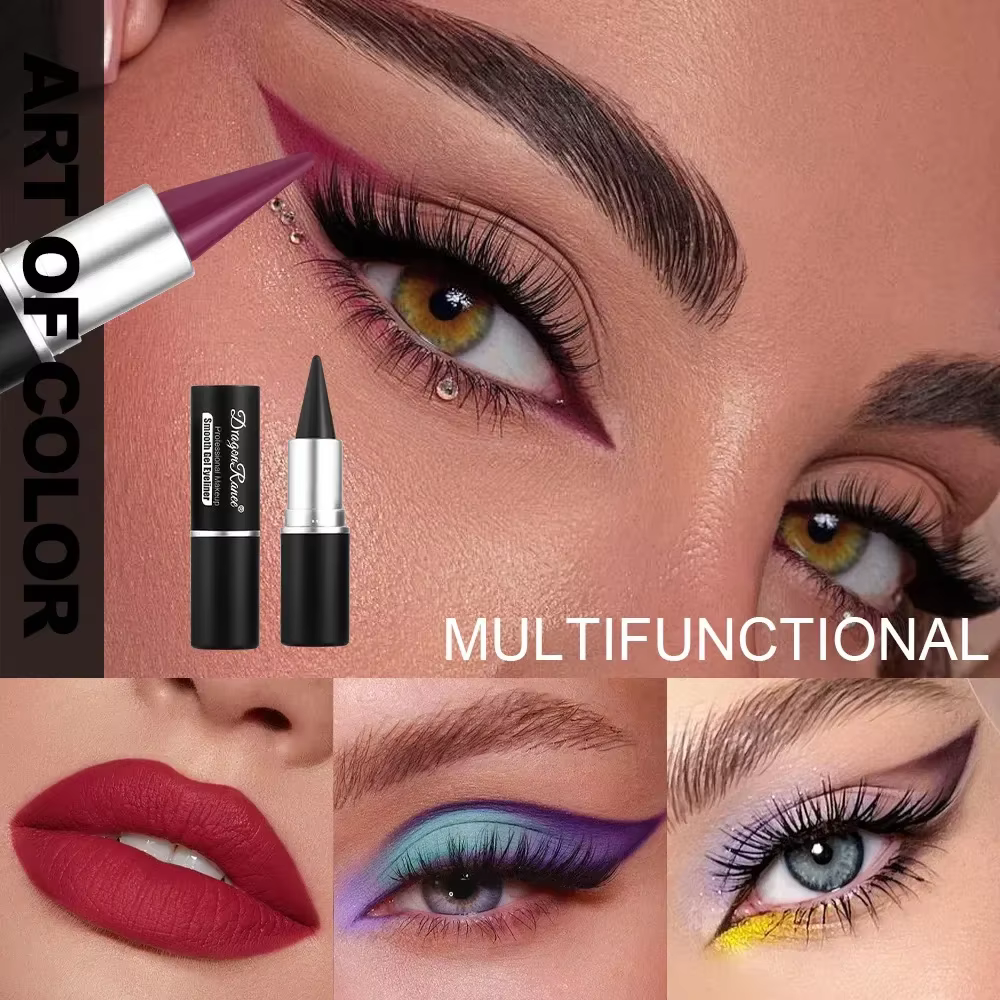 Stylo crème Eyeliner de couleur noir mat violet