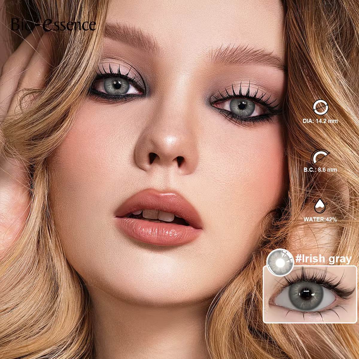 Lentilles de contact colorées Bio-essence pour yeux bleus