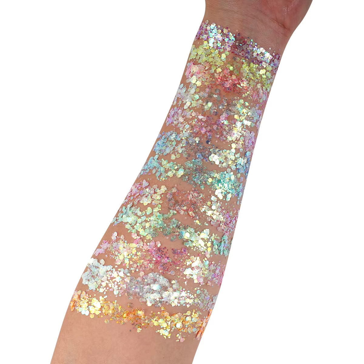Bowitzki 12 couleurs brillent dans le noir paillettes Gel visage