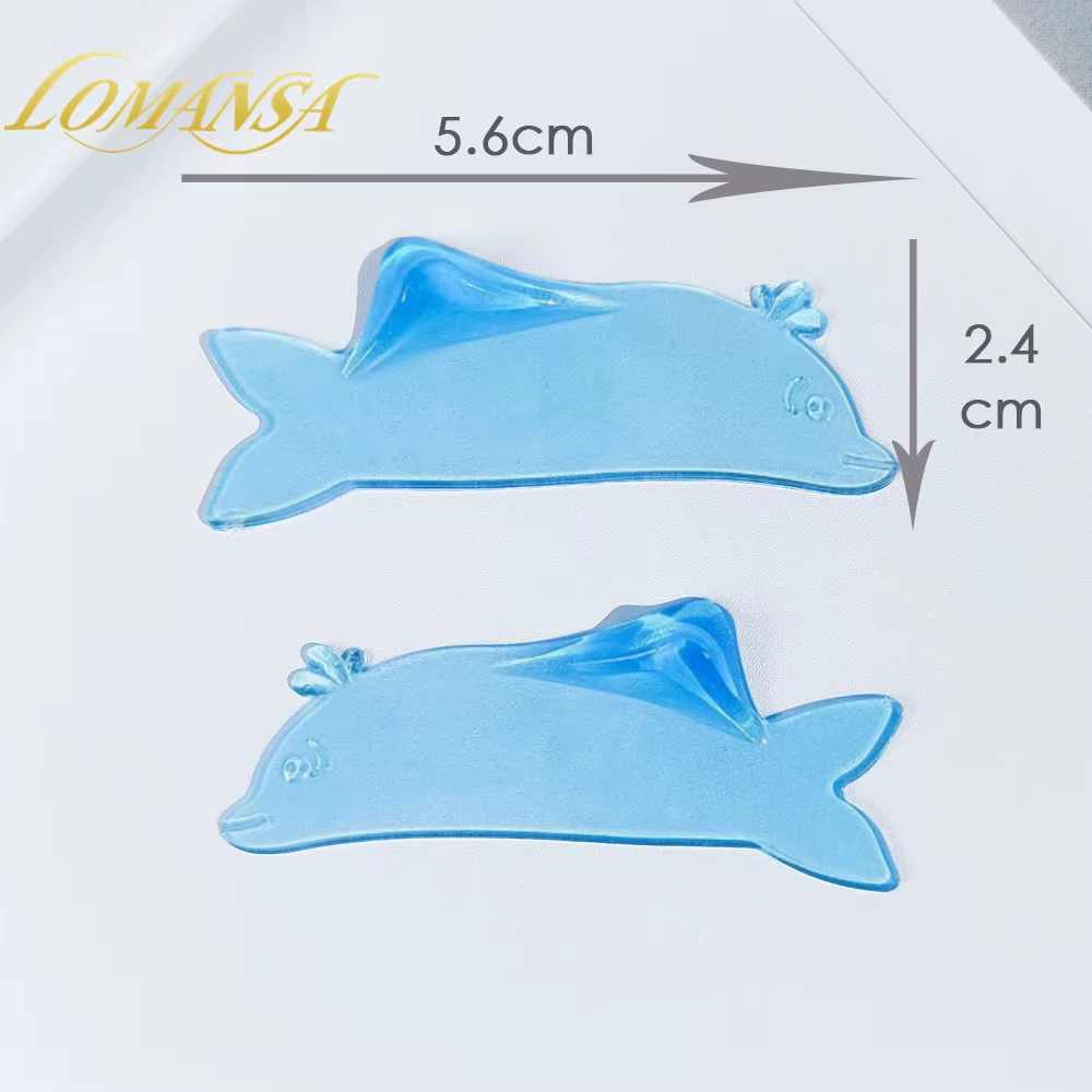 Lomansa 1 paire corée dauphin forme Silicone cils Perm