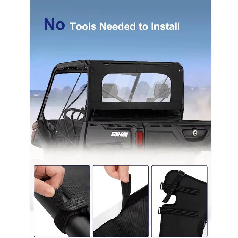 Pare-brise arrière souple en PVC anti-poussière pour Can-Am Defender HD 5 7 8 9 10 HD5 HD7 HD8 HD9 HD10 Max DPS XT 6x6