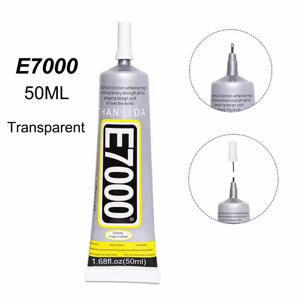 Colle liquide E7000, 50ml, résine plus puissante, adhésif de force, transparent, polyvalent, Super scellant, combiné, bricolage tactile