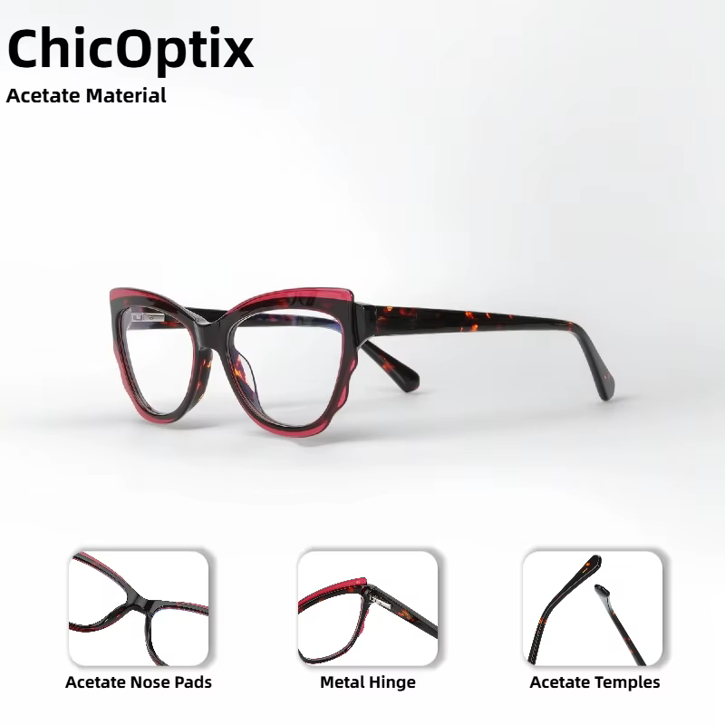 Lunettes œil de chat classiques en coquille de tortue pour femmes