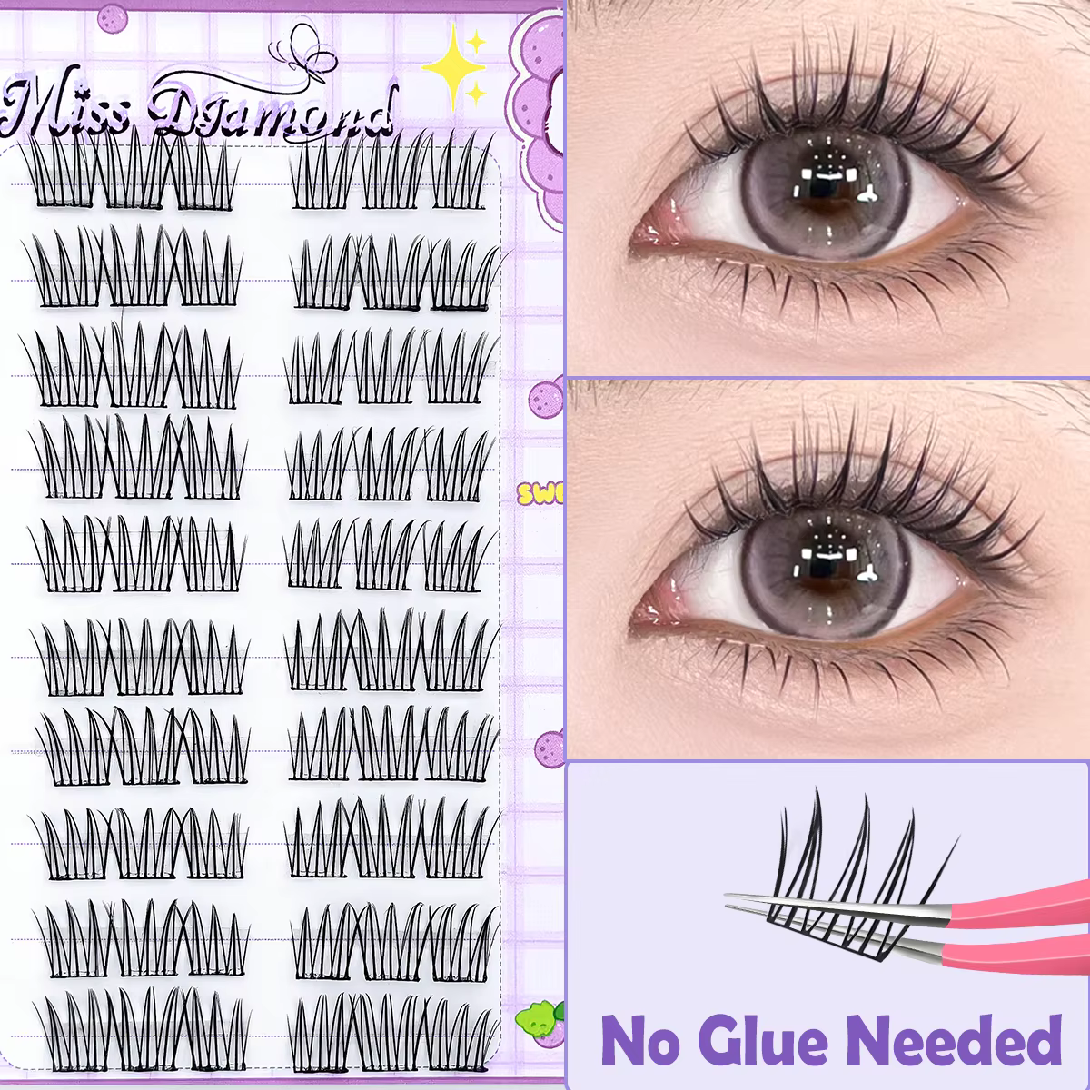 Faux cils sans colle – Application facile en 3 étapes
