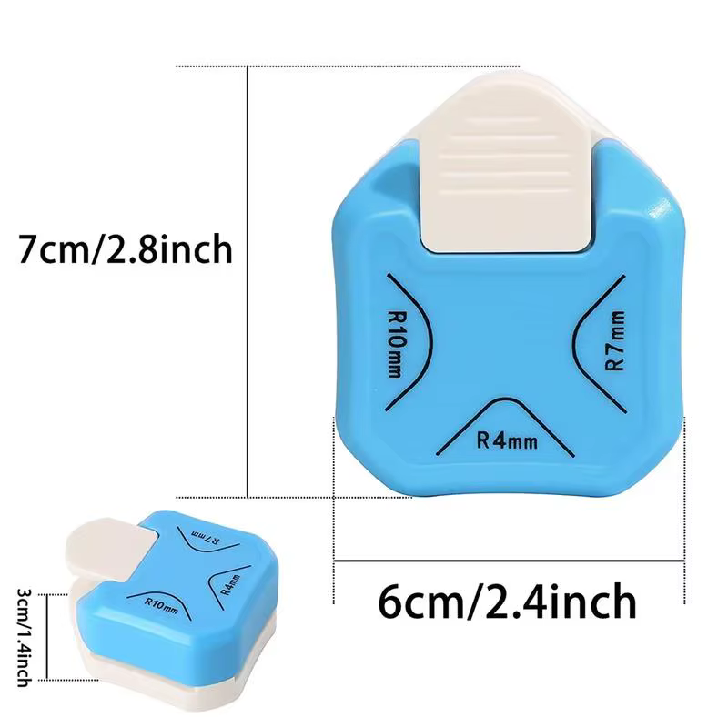Mini-rondeur d'angle 3 en 1 R4/R7/R10 pour bricolage, scrapbooking, découpe de papier, cartes, photos, fournitures de découpe