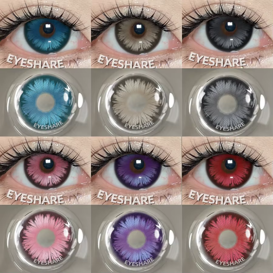 AMARA 1 paire de lentilles de Contact Cosplay rouge pour les yeux