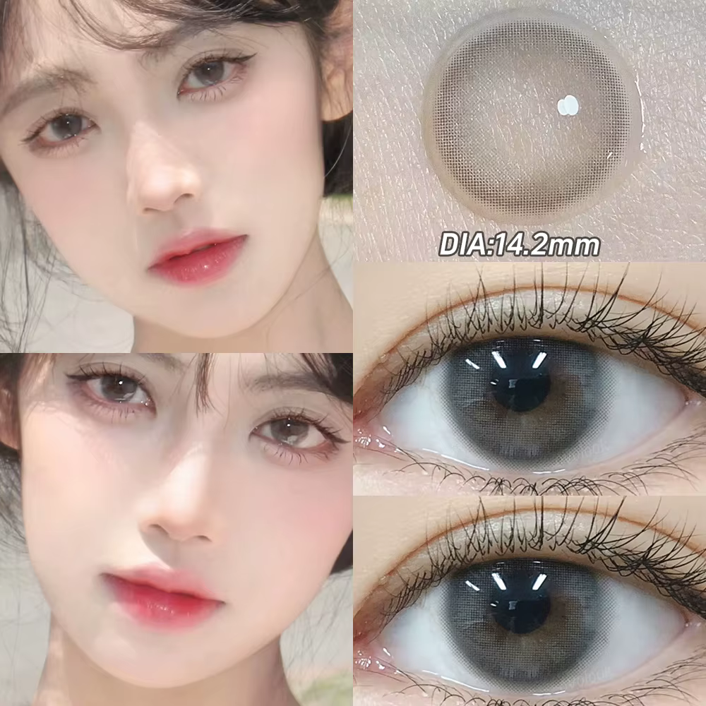 OVOLOOK - 1 paire de lentilles de contact colorées rose et marron